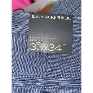 Banana Republic 33x34 Navy Blue Slim Fit Kentfield Pant Trouser NWT